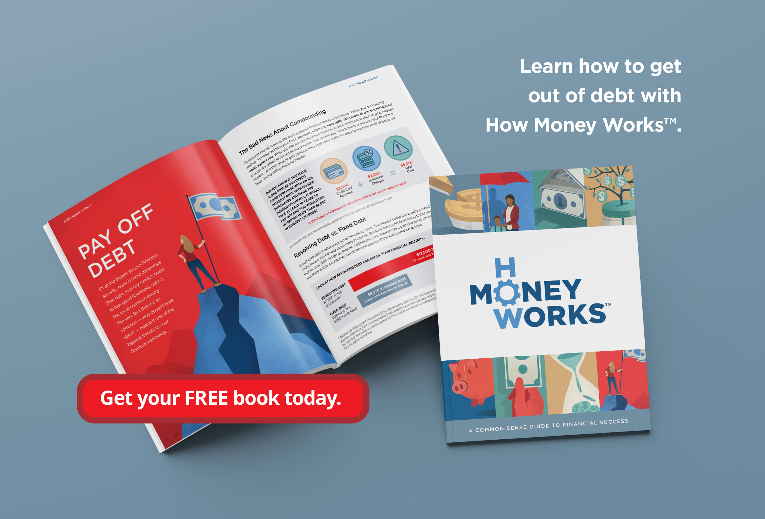 Beaten down by debt? Learn your way out with How Money Works™. Get Your FREE copy today!